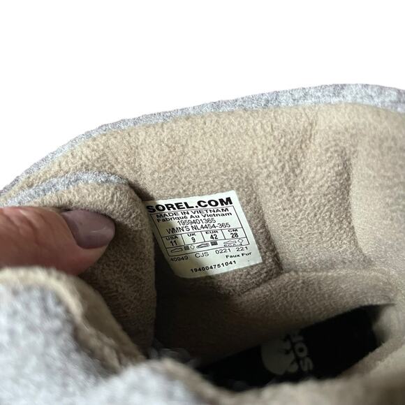 Sorel Womens Explorer II Carnival Felt Boot Snow Winter Waterproof Sage Stone 11 - Picture 10 of 11